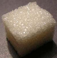 White color - light diffraction in crystals